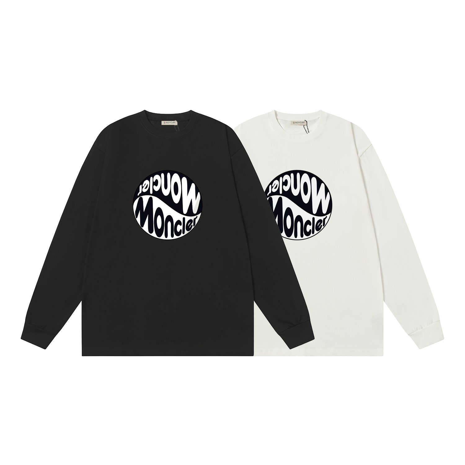 D1590 P95 Camiseta de manga corta Montgu M-XXL blanco negro algodón puro de doble hilo 32 cabos 260 gramos