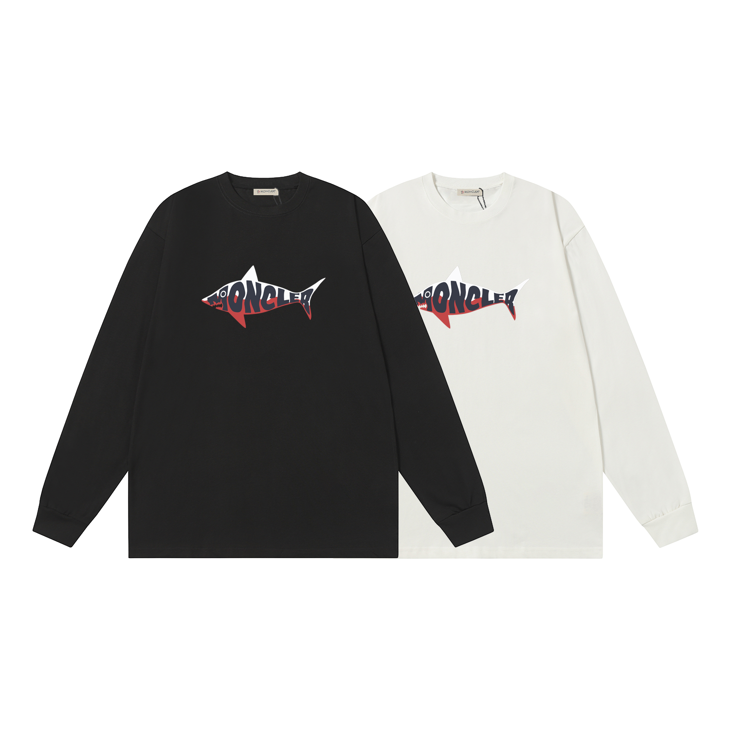D2220 P95 Camiseta de manga corta Montgu M-XXL blanco negro algodón puro de doble hilo 32 cabos 260 gramos