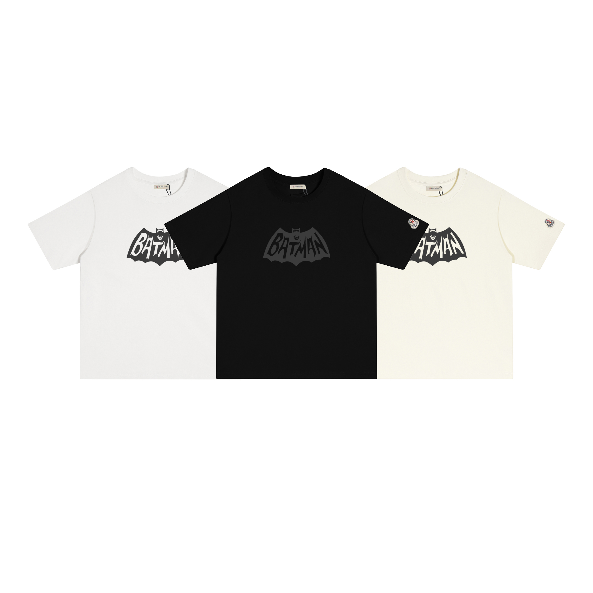 D264 P80 Camiseta de manga corta Montgu M-XXL blanco, negro, albaricoque, algodón puro de doble hilo 32s 260g