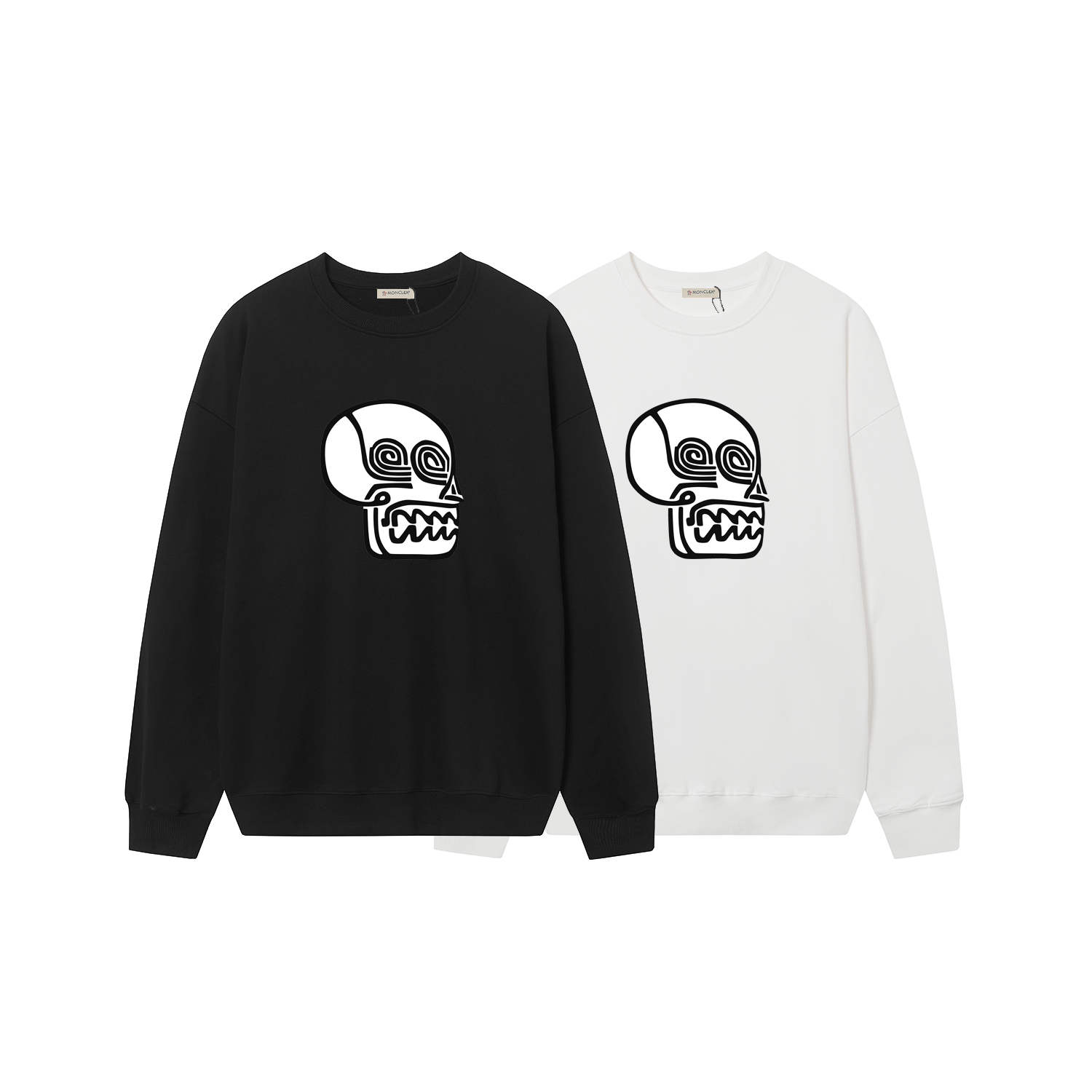 D10600 P115 Sudadera con forro polar Montgu M-XXL blanco negro algodón 380g