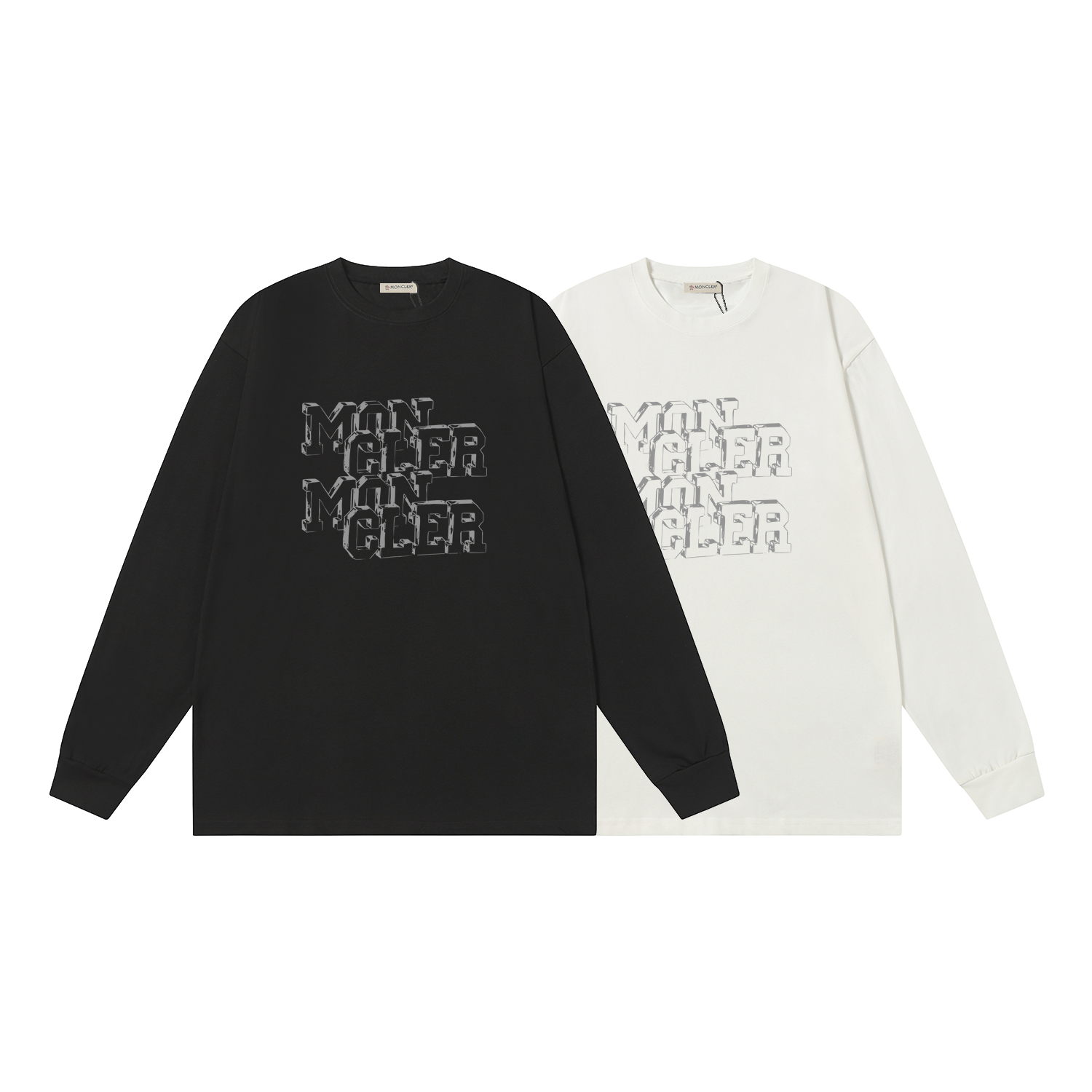D2140 P95 Camiseta de manga corta Moncler M-XXL blanco negro doble hilo algodón puro 32s 260g