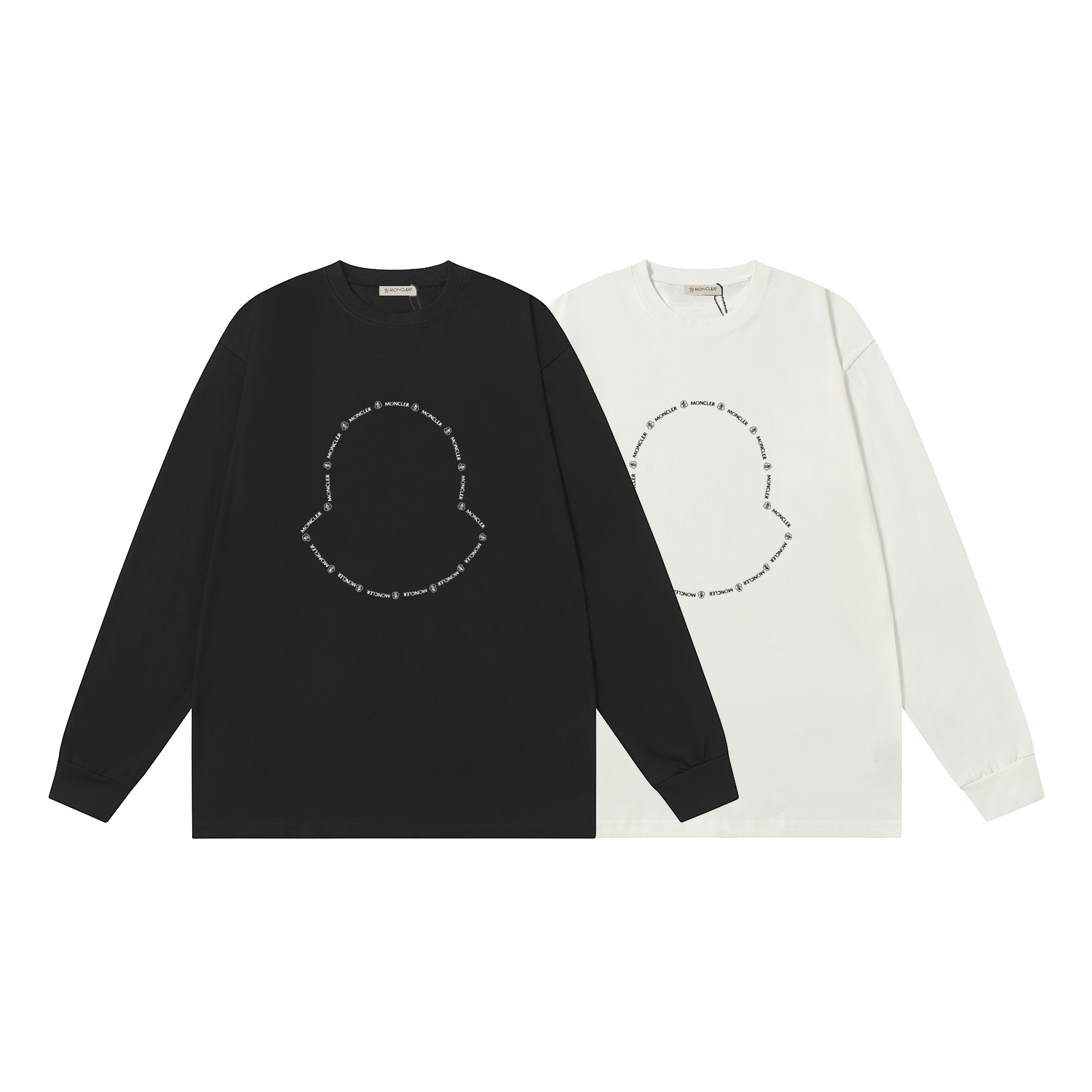 D1560 P95 Camiseta de manga corta Montgu M-XXL blanco negro algodón puro de doble hilo 32 cabos 260 gramos