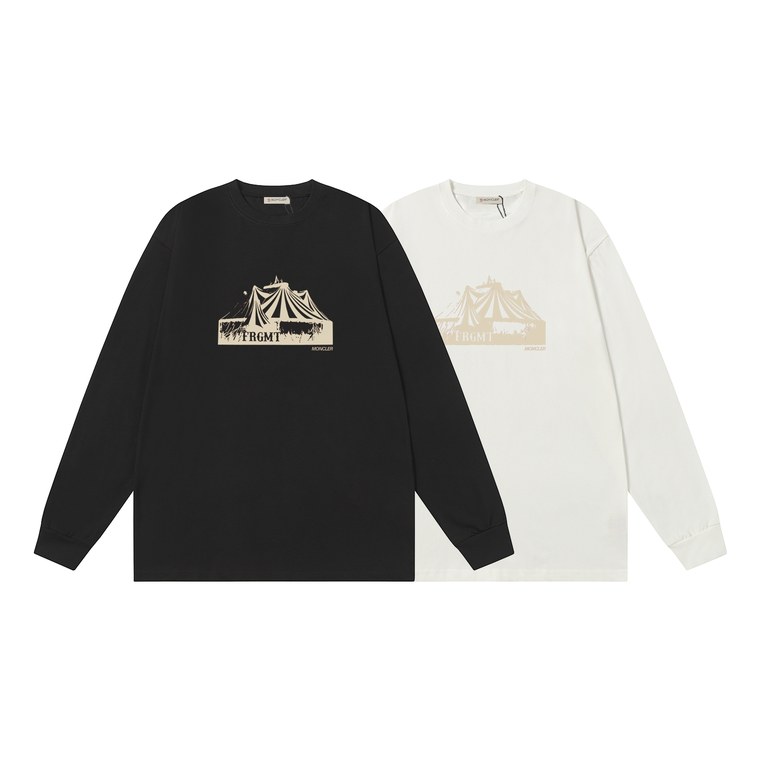 D1670 P95 Camiseta de manga corta Montgu M-XXL blanco negro algodón puro de doble hilo 32s 260g