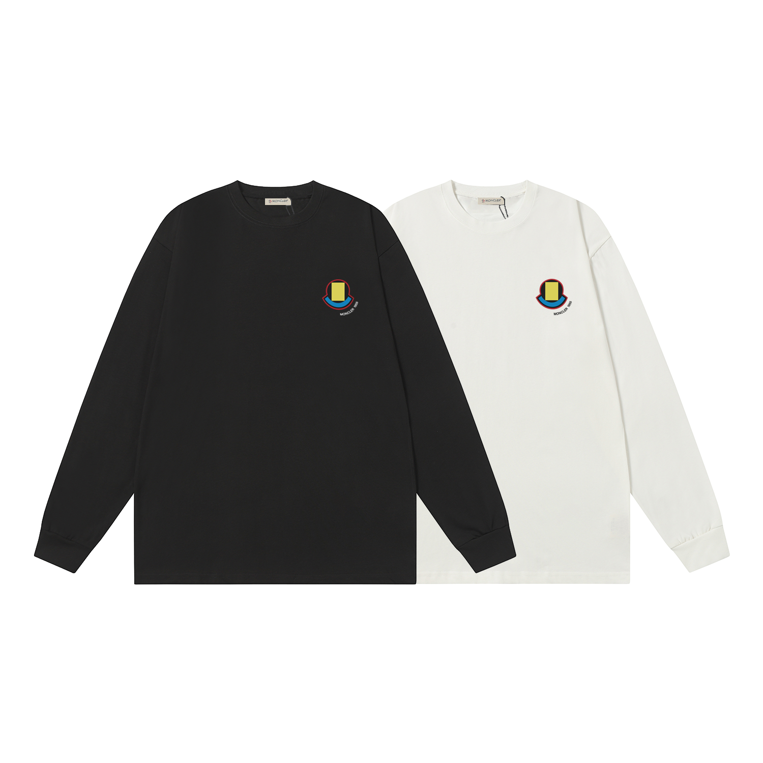 D1730 P95 Camiseta de manga corta Montgu M-XXL blanco negro algodón puro de doble hilo 32s 260g