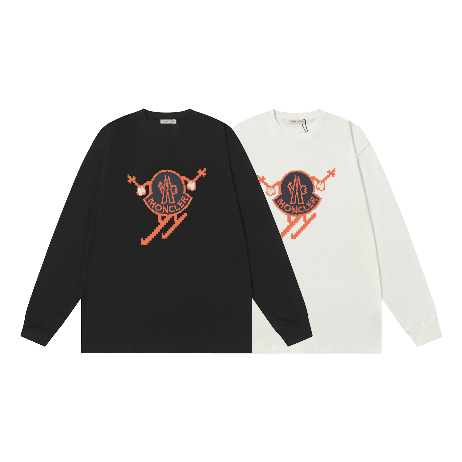 D2080 P95 Camiseta de manga corta Moncler M-XXL blanco negro doble hilo algodón puro 32s 260g