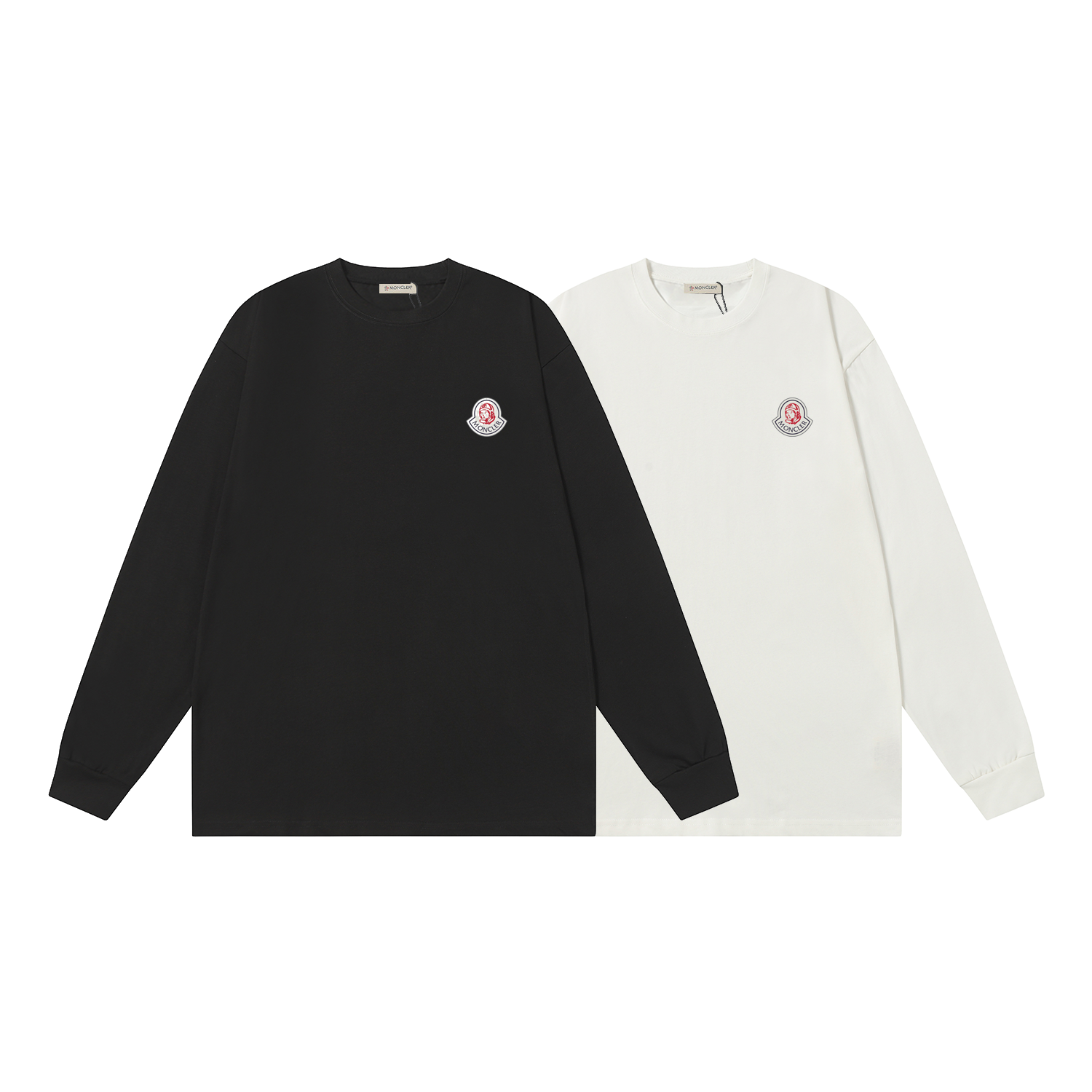 D1830 P95 Camiseta de manga corta Montgu M-XXL blanco negro algodón puro de doble hilo 32s 260g