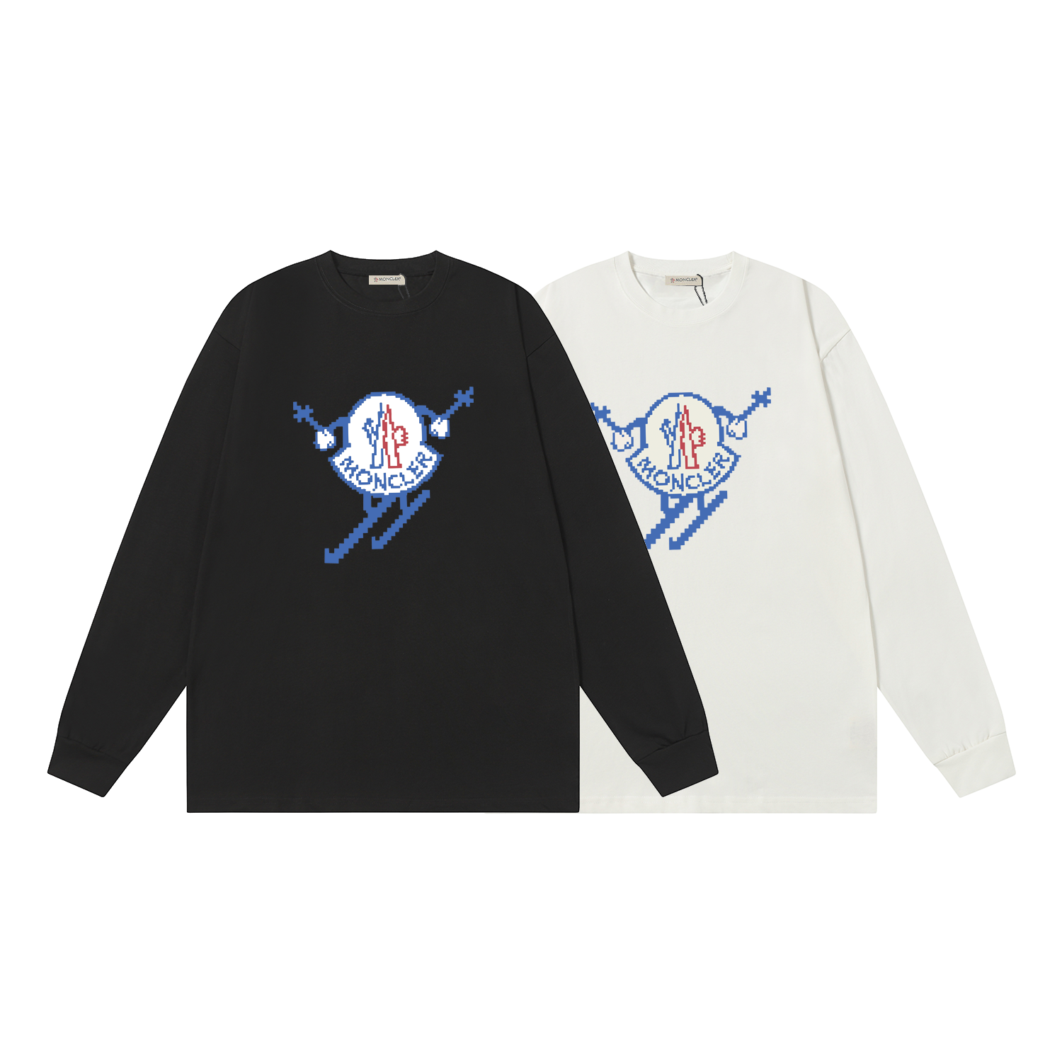 D2100 P95 Camiseta de manga corta Moncler M-XXL blanco negro doble hilo algodón puro 32s 260g