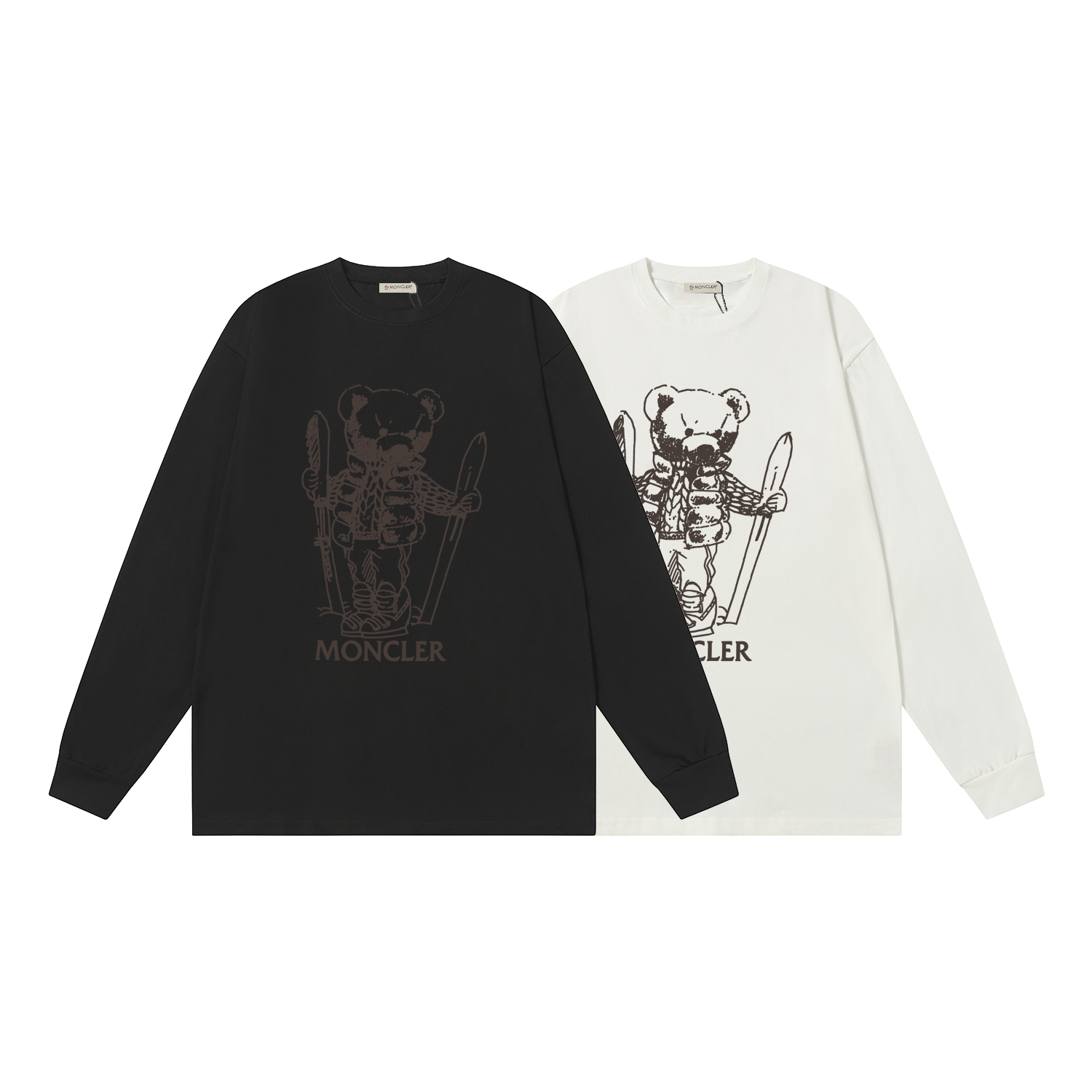D2360 P95 Camiseta de manga corta Montgu M-XXL blanco negro algodón puro de doble hilo 32s 260g
