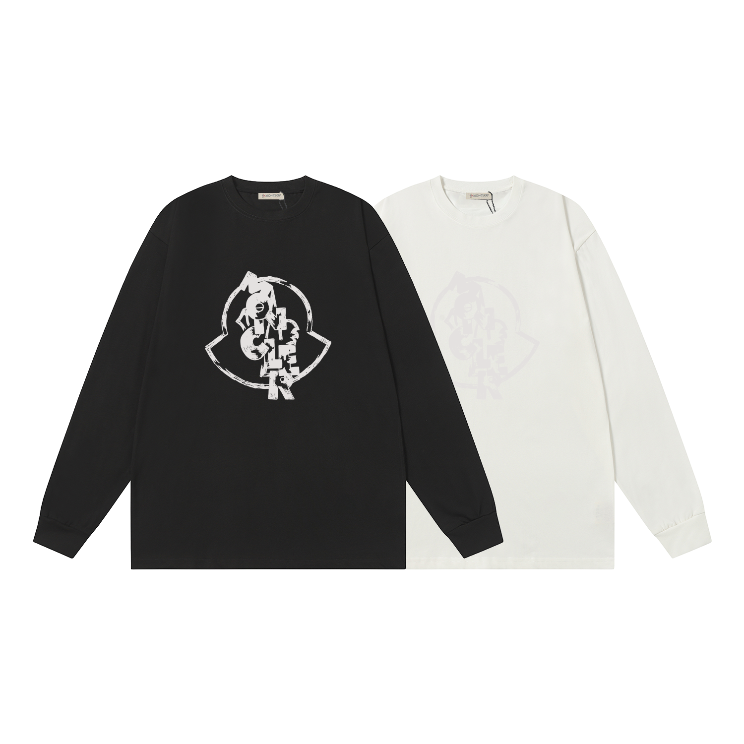 D2130 P95 Camiseta de manga corta Moncler M-XXL blanco negro doble hilo algodón puro 32s 260g