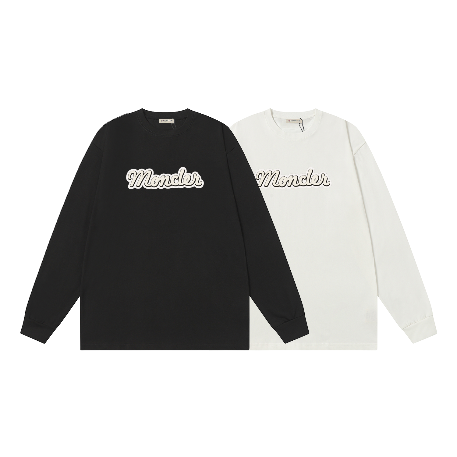 D2120 P95 Camiseta de manga corta Moncler M-XXL blanco negro doble hilo algodón puro 32s 260g