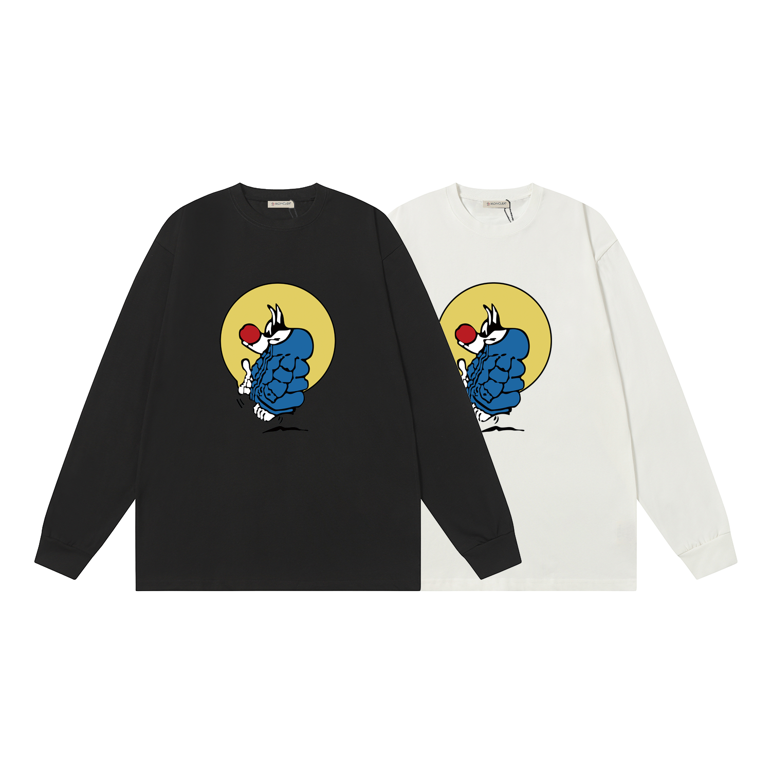 D1380 P95 Camiseta de manga corta Montgu M-XXL blanco negro algodón puro de doble hilo 32 cabos 260 gramos