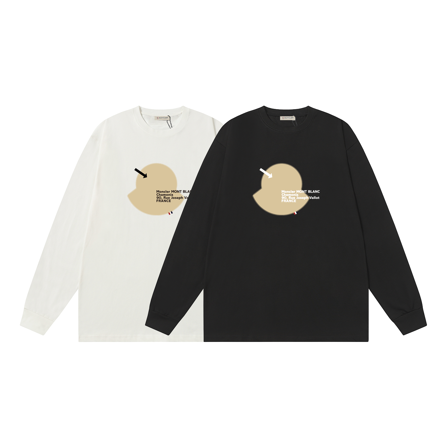 D1170 P95 Camiseta de manga corta Montgu M-XXL blanco negro algodón puro de doble hilo 32 cabos 260 gramos
