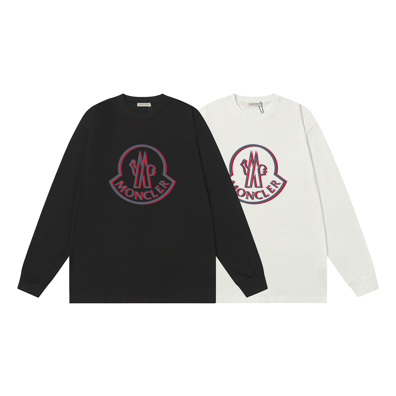 D2340 P95 Camiseta de manga corta Montgu M-XXL blanco negro algodón puro de doble hilo 32s 260g