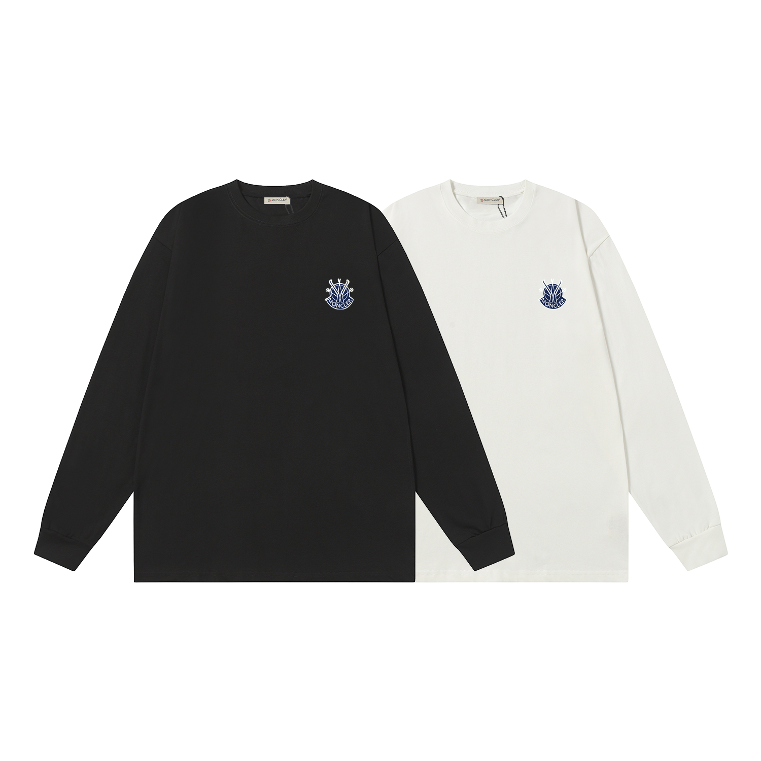 D1650 P95 Camiseta de manga corta Montgu M-XXL blanco negro algodón peinado doble hilo 32s 260g