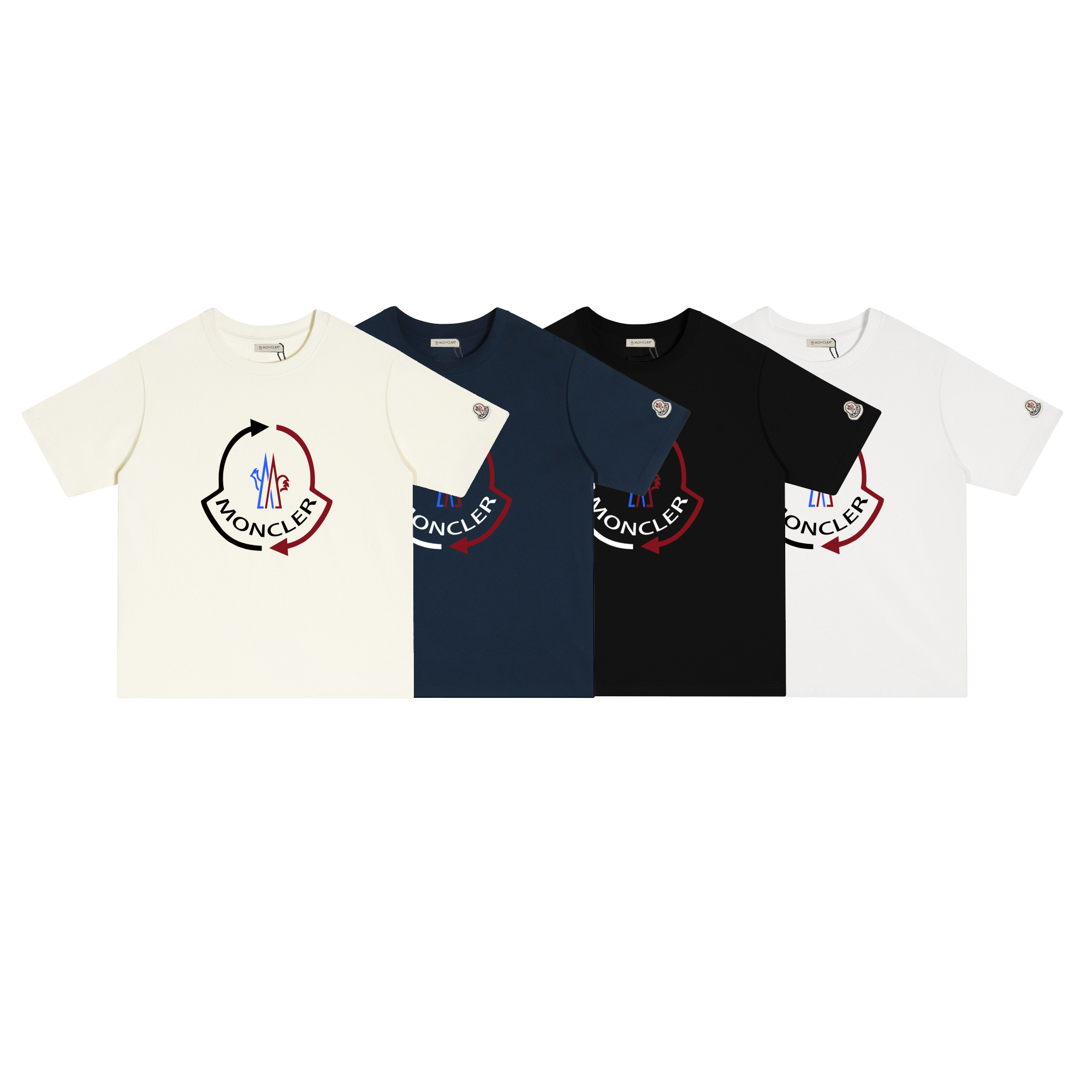 D266 P80 Camiseta de manga corta Montgu M-XXL blanco, negro, azul marino, albaricoque, algodón puro de doble hilo 32s 2…