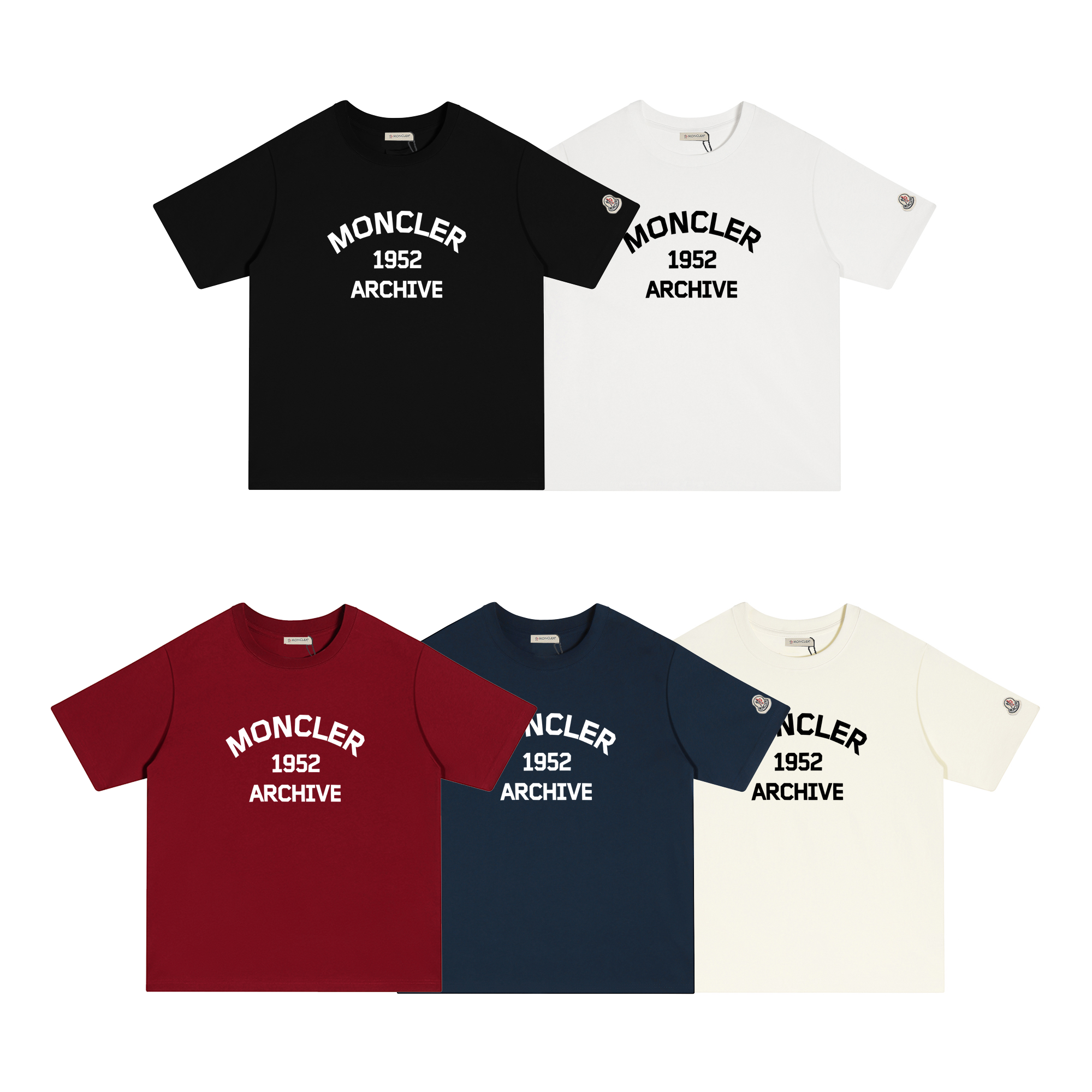 D272 P80 Camiseta de manga corta Montgu M-XXL blanco, negro, azul marino, albaricoque, rojo, algodón puro de doble hilo…
