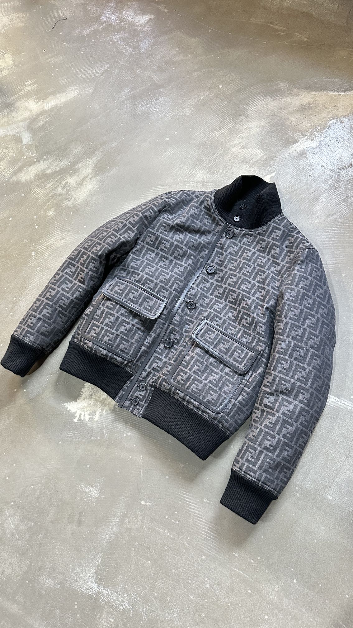 Fendi Black FF Jacquard Padded Jacket: Stylish & Comfortable (Size 48-56) 2 i1700104945 1200 0