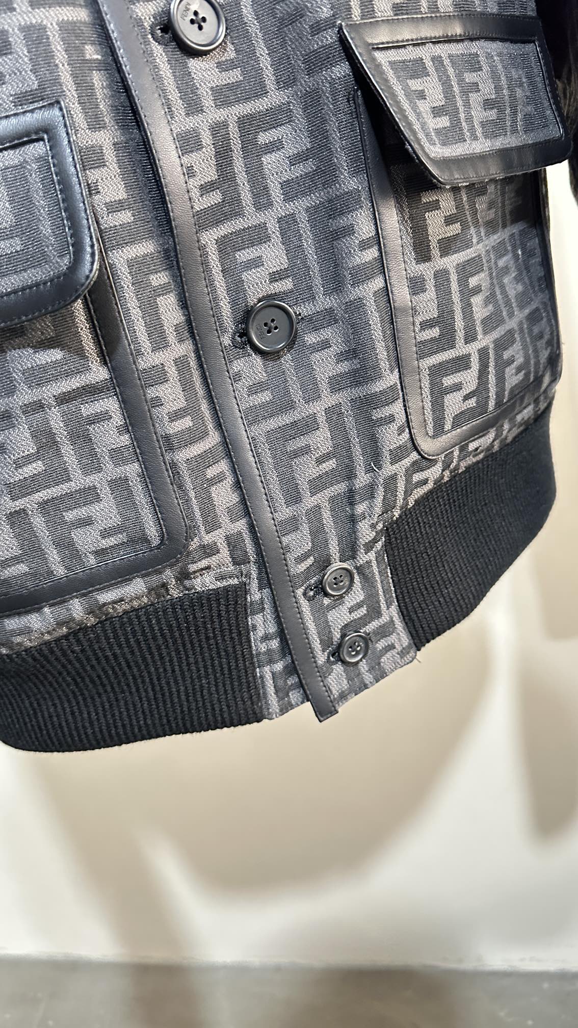 Fendi Black FF Jacquard Padded Jacket: Stylish & Comfortable (Size 48-56) 4 i1700104945 4013 2