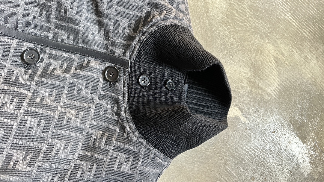 Fendi Black FF Jacquard Padded Jacket: Stylish & Comfortable (Size 48-56) 8 i1700104945 8554 6