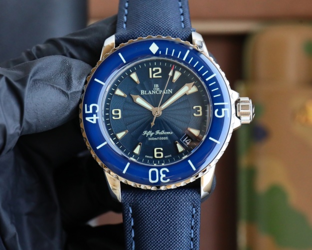 Blancpain Fifty Fathoms Automatic Blue Dial Men's Watch, Nylon Strap 1 Blancpain Fifty Fathoms Automatic Blue Dial Men's Watch, Nylon Strap