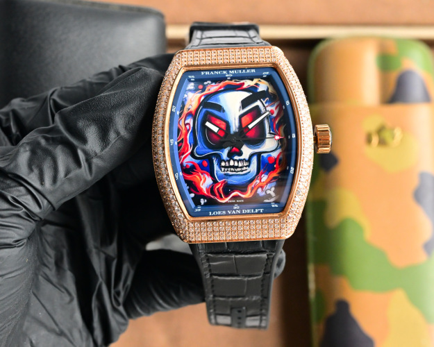 Franck Muller V45 Limited Edition Diamond Skull Watch - Artistic Timepiece 1 Franck Muller V45 Limited Edition Diamond Skull Watch - Artistic Timepiece