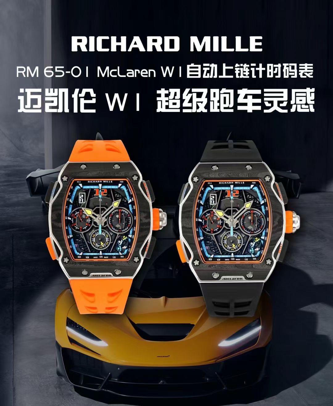 "New Watch" RICHARD MILLE lanza el cronógrafo automático RM 65-01 McLaren W1: inspirado en el superdeportivo …