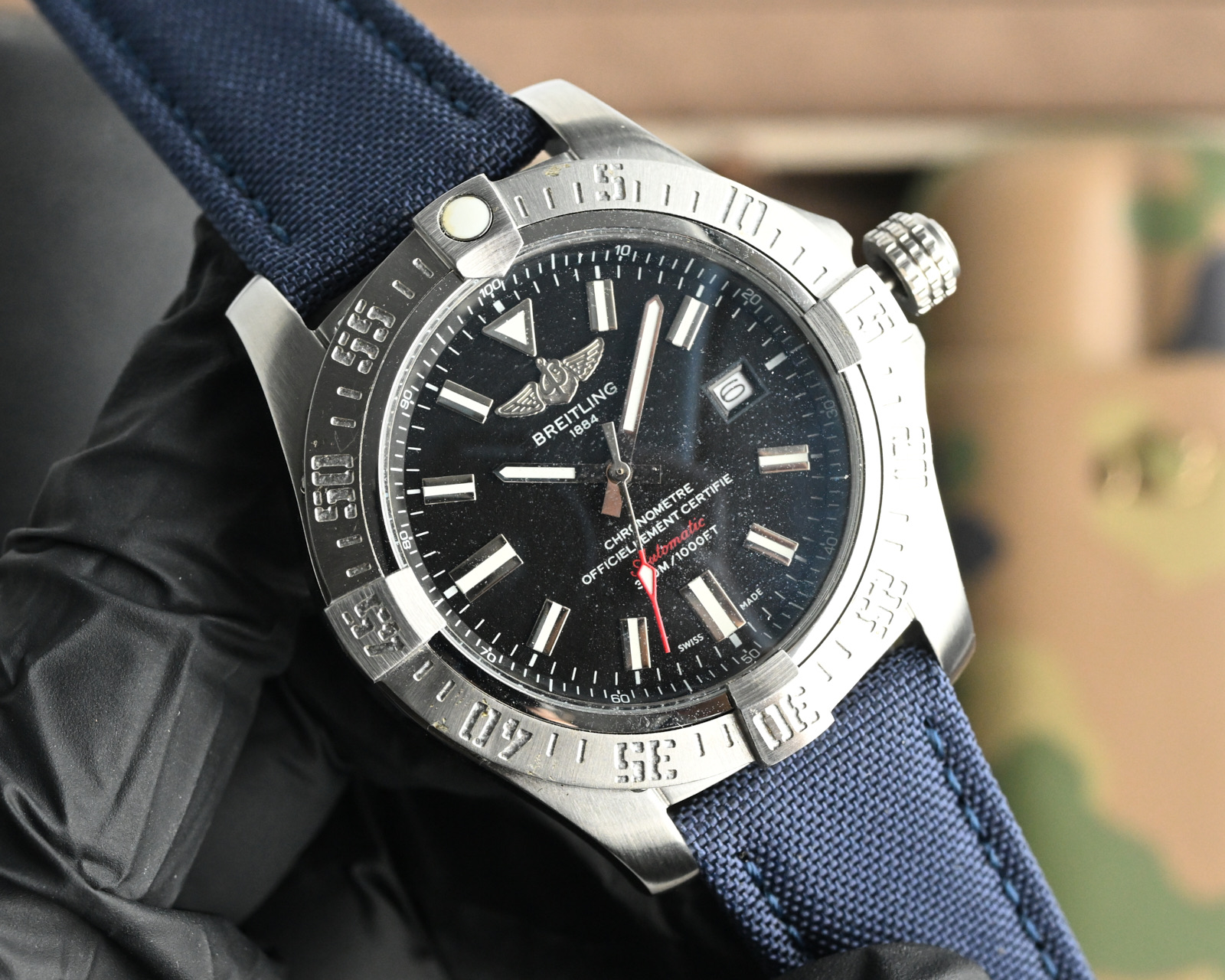 Breitling Avenger Blackbird Automatic Men's Watch, Blue Strap, 43mm 3 i1748457866708 6773 0 1