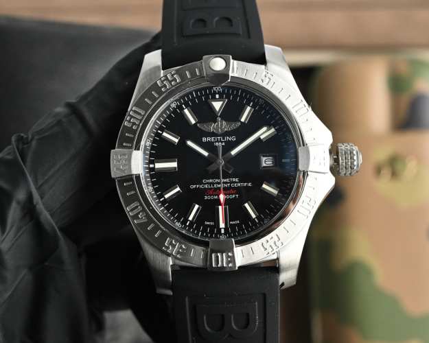 Breitling Avenger Blackbird Automatic Men's Watch, 43mm, Rubber Strap 1 Breitling Avenger Blackbird Automatic Men's Watch, 43mm, Rubber Strap