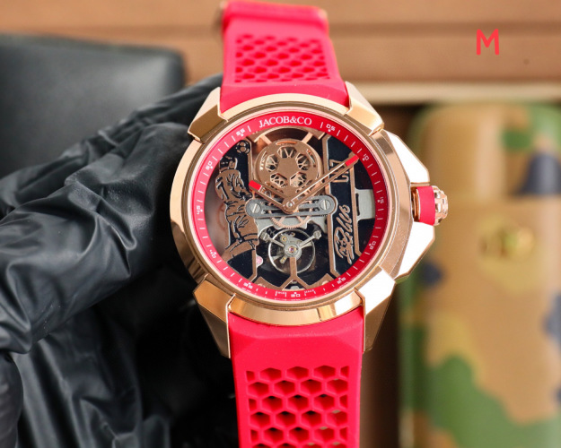 Jacob & Co CR7 Limited Edition Automatic Watch with Pink Rubber Strap 1 Jacob & Co CR7 Limited Edition Automatic Watch with Pink Rubber Strap