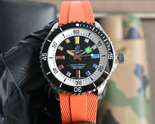 Breitling Superocean Automatic 42mm - Black Dial, Orange Rubber Band Watch 1 Breitling Superocean Automatic 42mm - Black Dial, Orange Rubber Band Watch