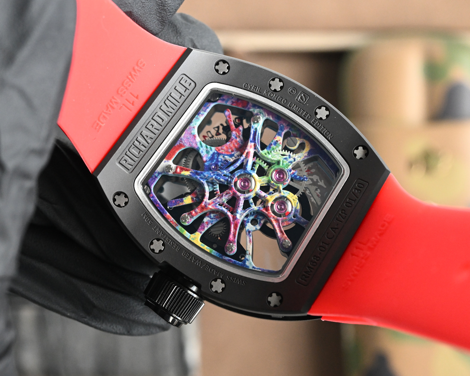 Luxury Automatic Wristwatch by Richard Miller: Ceramic Shell, Steel Core, Elegant Design - 图片 8