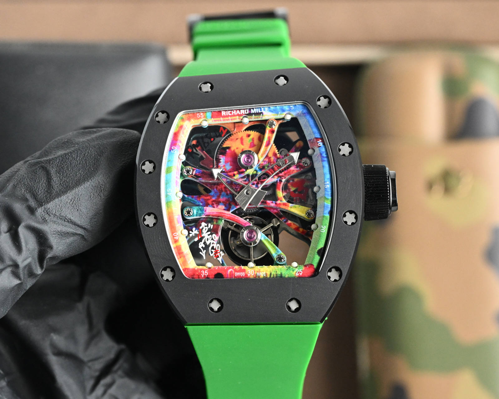 Luxury Automatic Wristwatch by Richard Miller: Ceramic Shell, Steel Core, Elegant Design - 图片 9