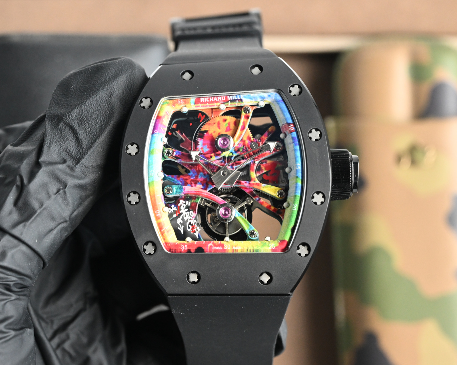 Luxury Automatic Wristwatch: Richard Miller RRM Ceramic Shell Design, Precise Mechanics, Elegant Quality - 图片 9