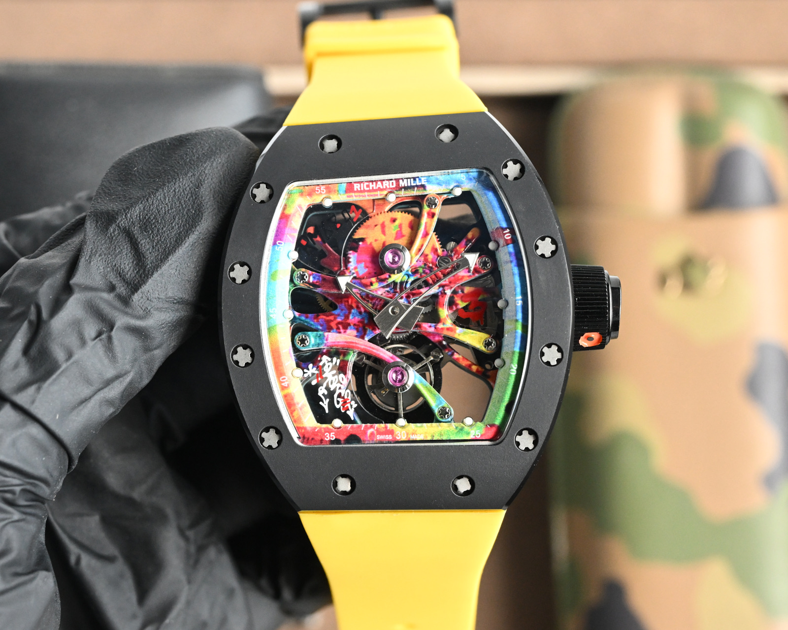 Luxury Automatic Wristwatch: Richard Miller RRM Ceramic Shell Design, Precise Mechanics, Elegant Quality - 图片 8