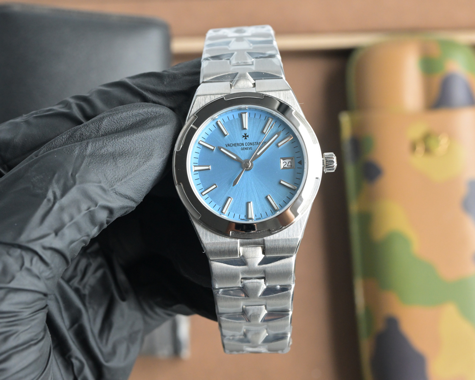 V.C. Danton’s New Stone Wristwatch with Swarovski Crystals and Gold Accents