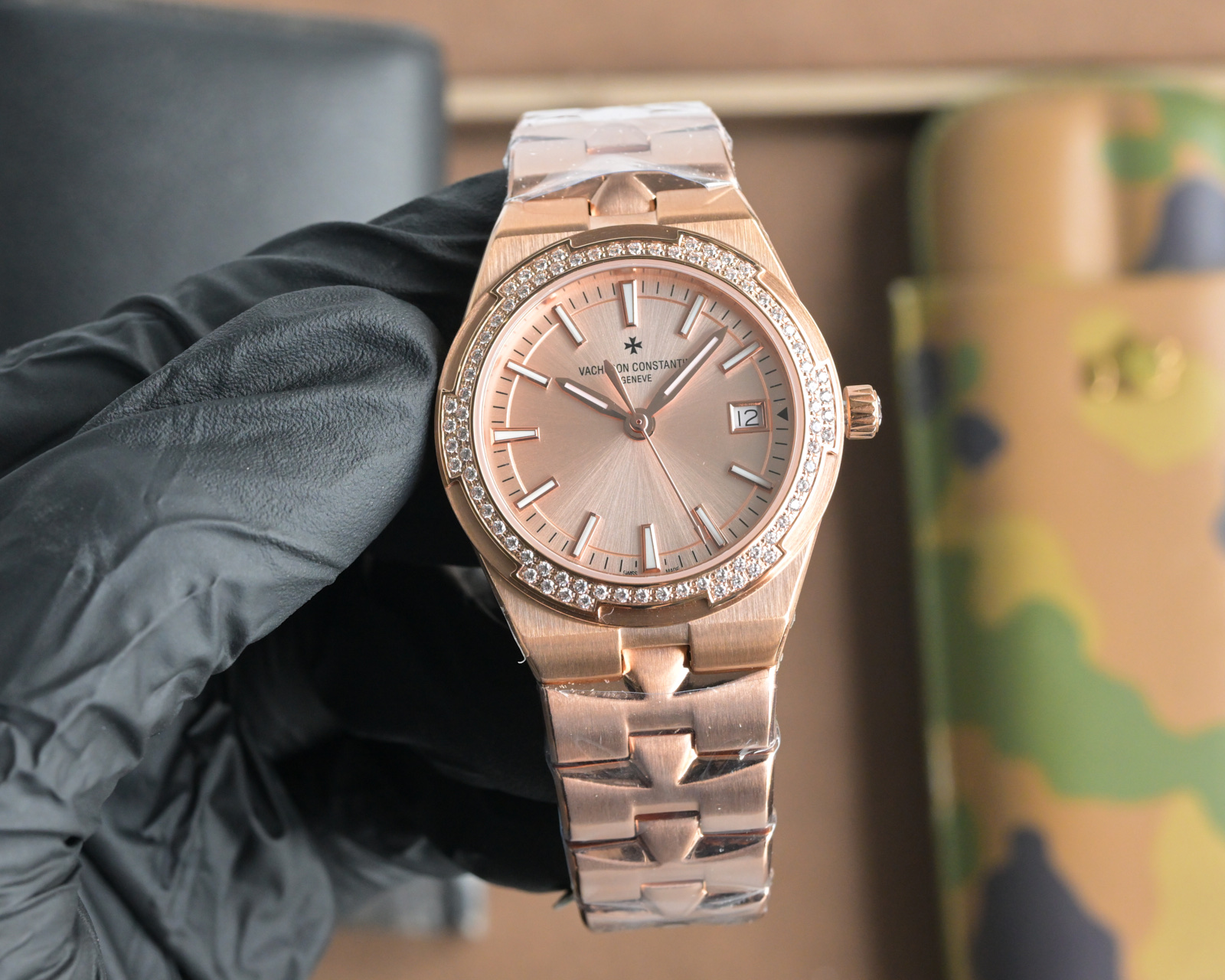 V.C. Danton’s New Overseas Stone Wristwatch with Swarovski Crystals