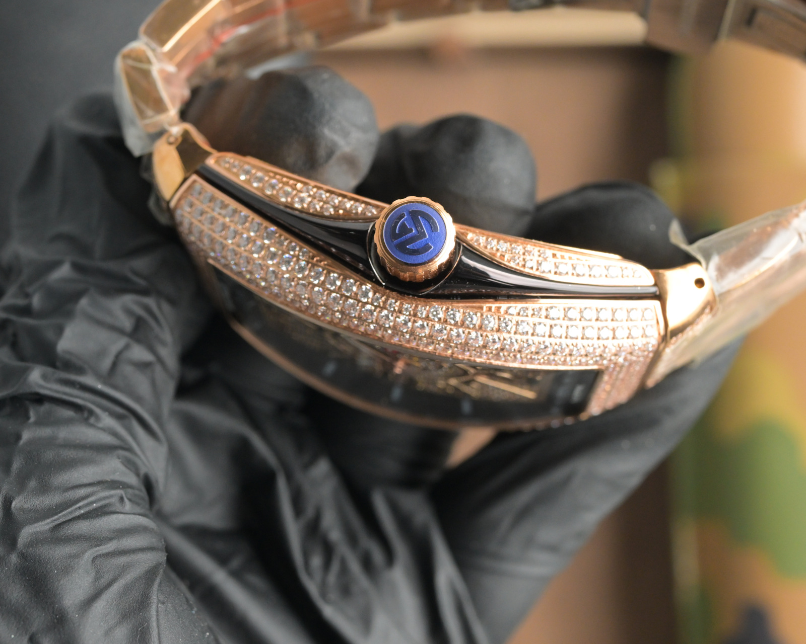 “Franck Muller V45 SC DT Watch: Automated Machine Cores, Blue-Ray Glass, Cow Skin Belt, Acoustic Design” - 图片 3