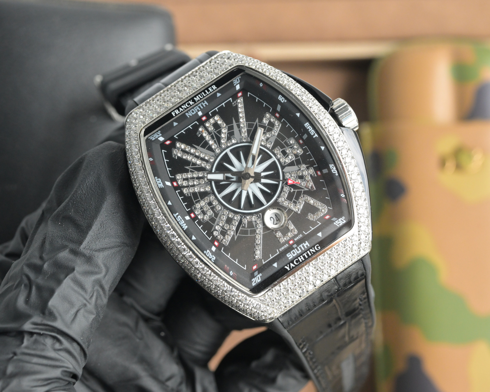 “Franck Muller V45 SC DT Series Watch: Automated Machine Cores, Blue-Ray Glass, Cow Skin Belt” - 图片 2