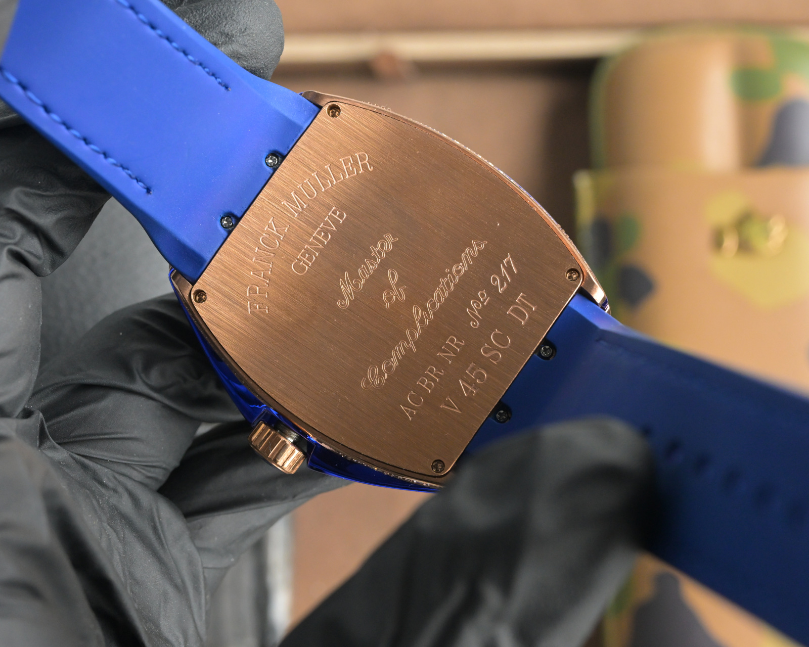 “Frank Muller V45 SC DT Series Watch: Automated Machine Cores, Blue-Ray Glass, Cow Skin Belt, Sports Style” - 图片 7