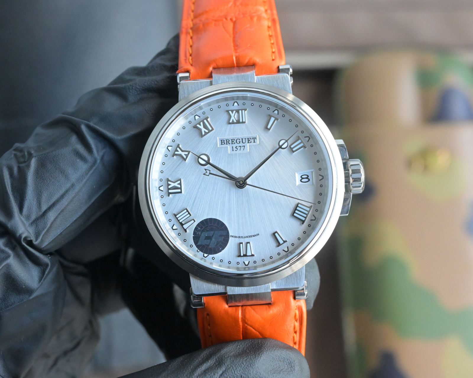 Luxury White Shell Wristwatch 4025 with Beryllium P4140 Crocodile Skin – New CF Rose Product Launch