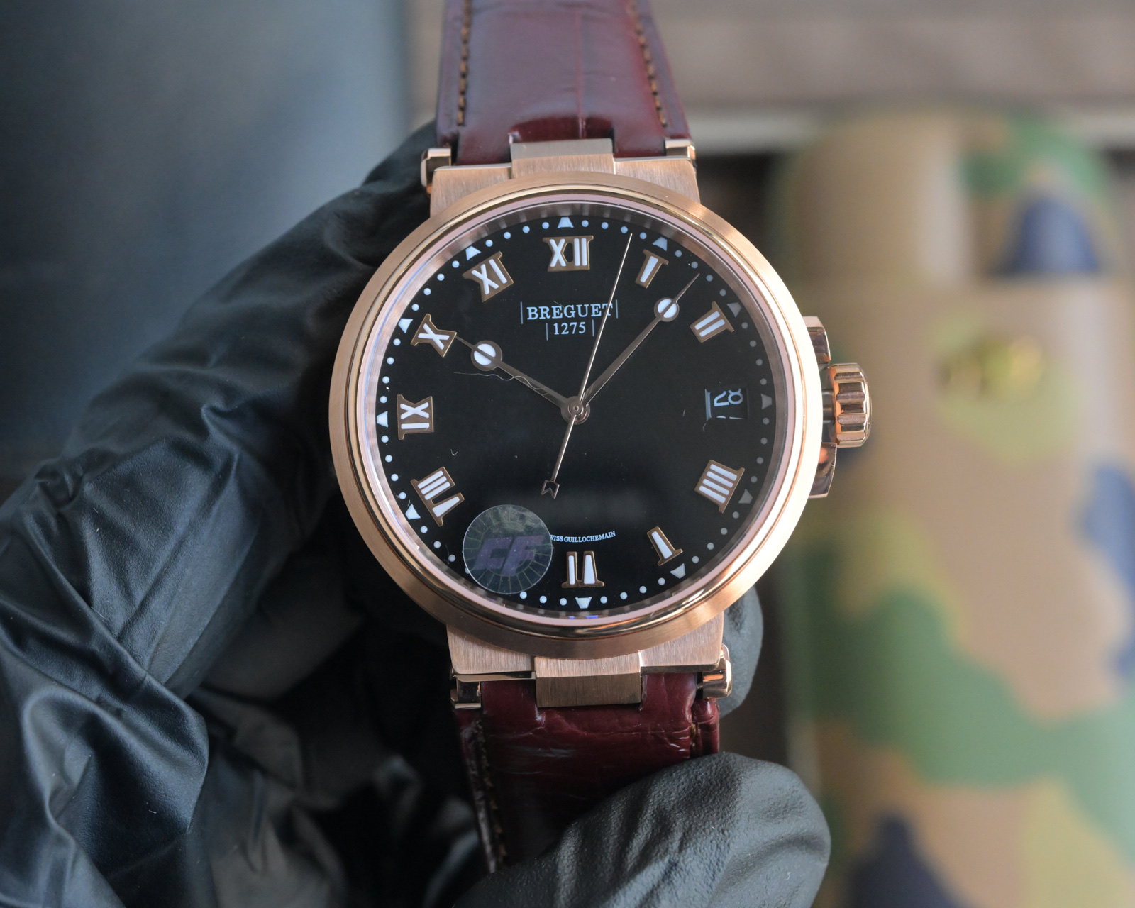 Luxury White Shell Wristwatch 4025 with Beryllium P4140 Crocodile Skin – New CF Rose Product Launch - 图片 5