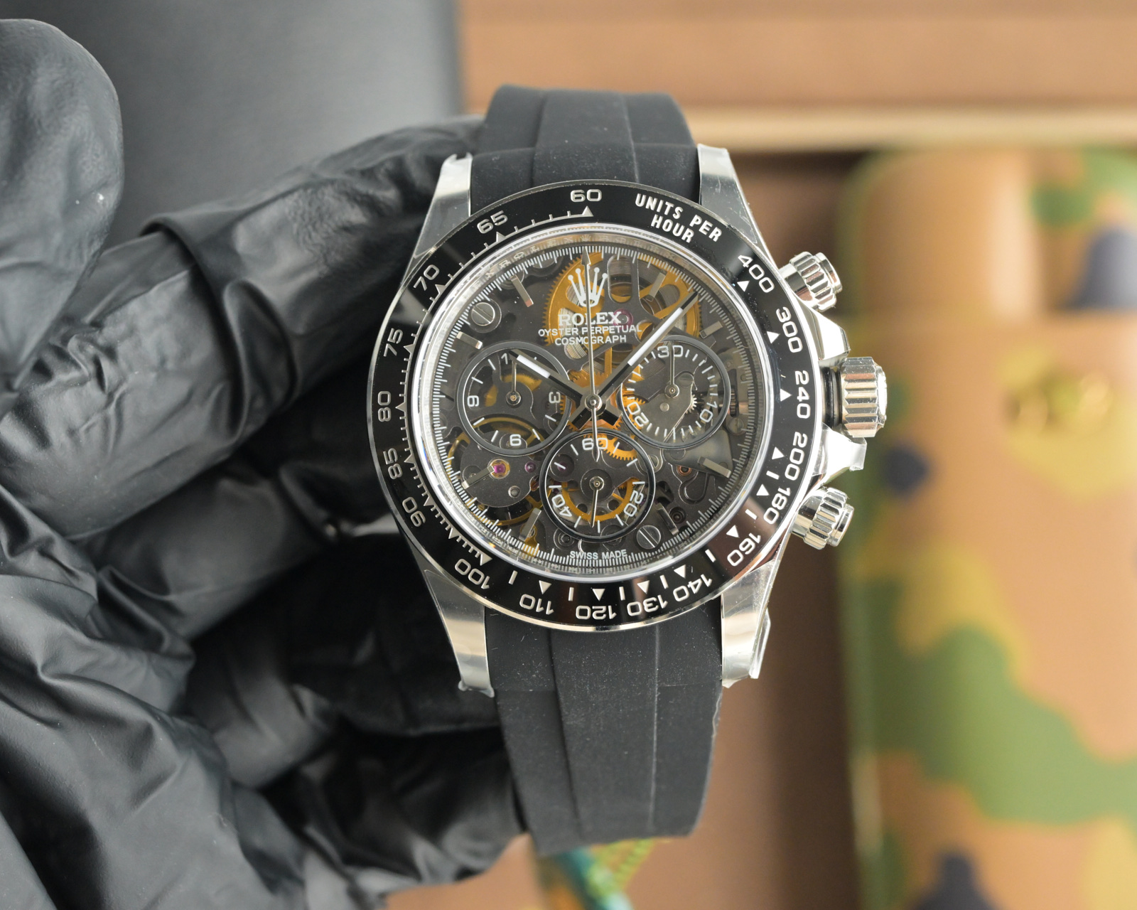 Rolex Daytona Modified Skeleton Dial Automatic Men's Watch With Rubber Strap 2 i1754846658980 1629 0 0
