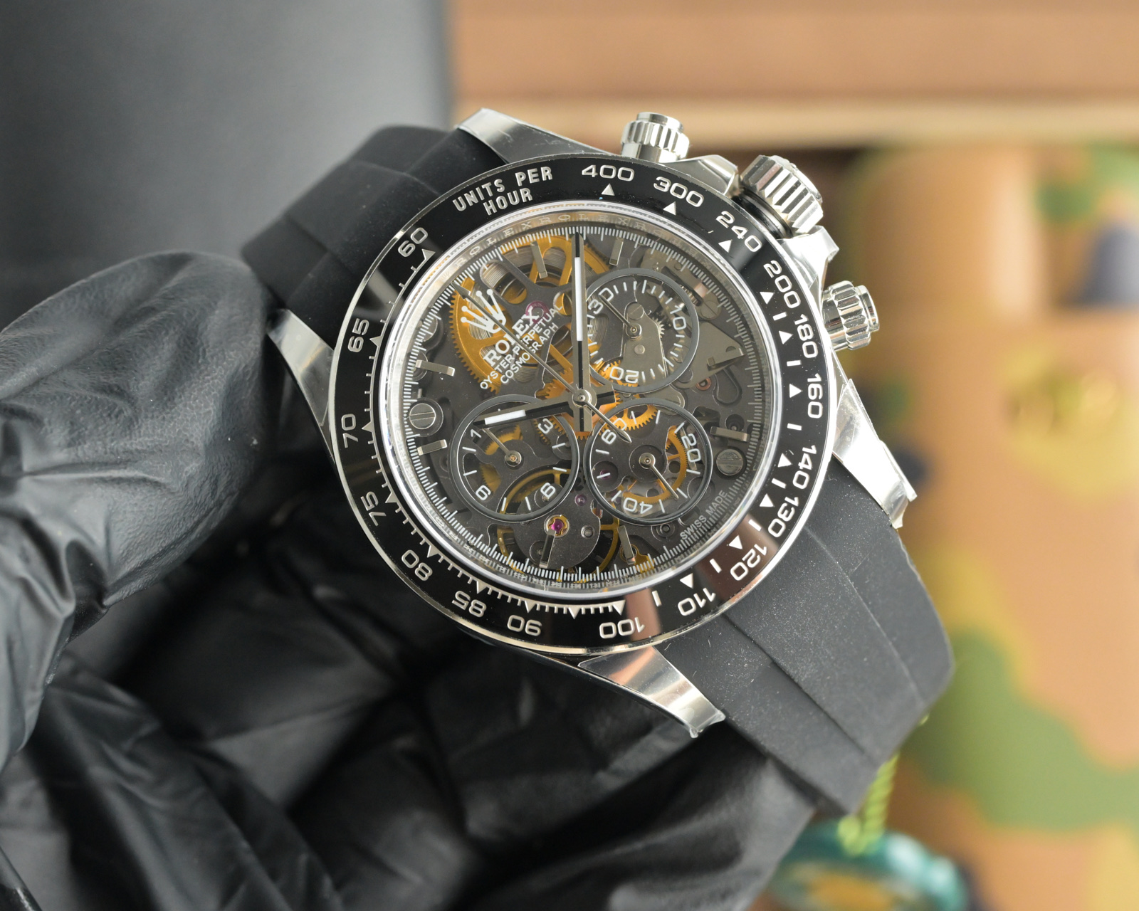 Rolex Daytona Modified Skeleton Dial Automatic Men's Watch With Rubber Strap 3 i1754846658980 8139 0 1