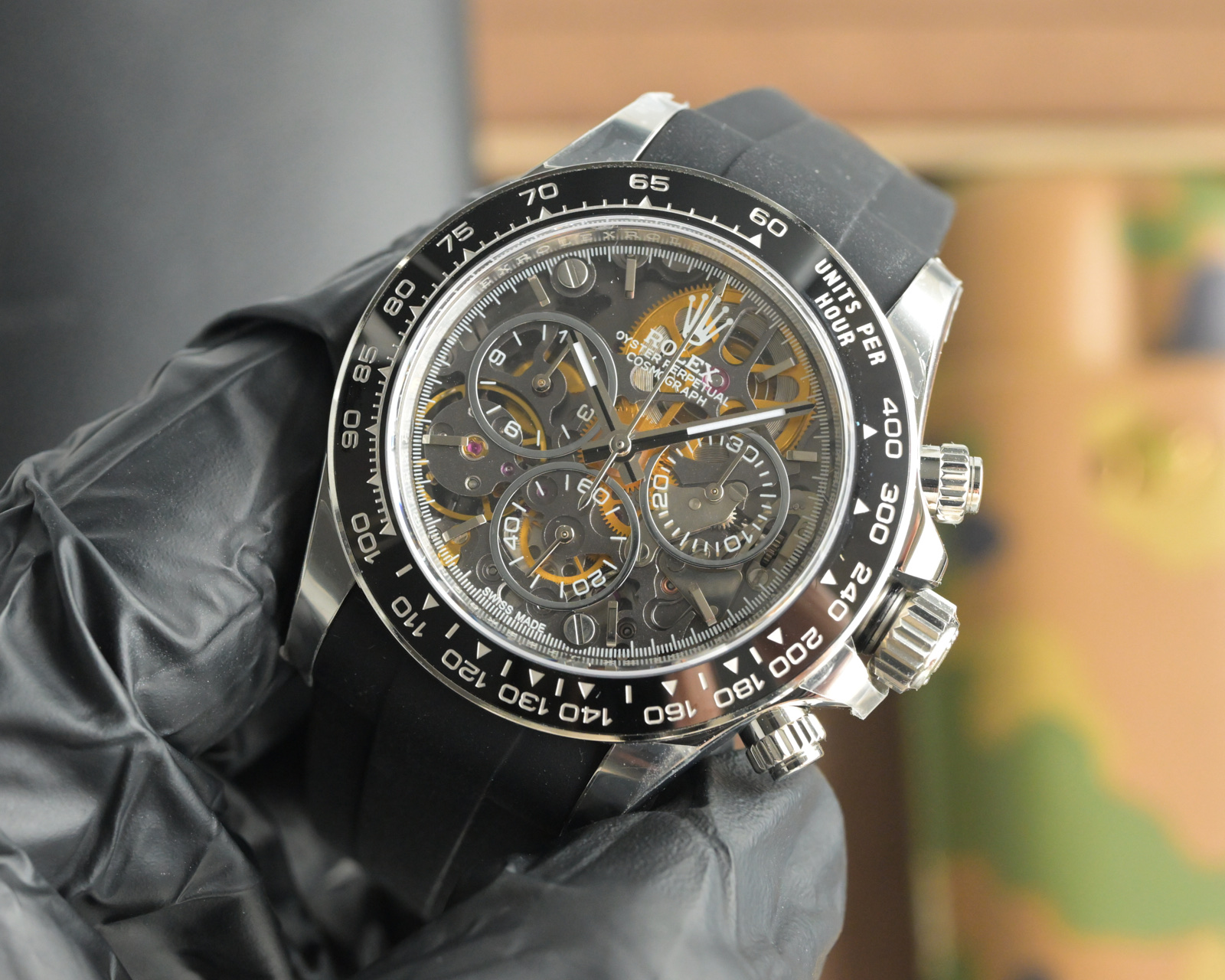 Rolex Daytona Modified Skeleton Dial Automatic Men's Watch With Rubber Strap 4 i1754846663272 896 0 2