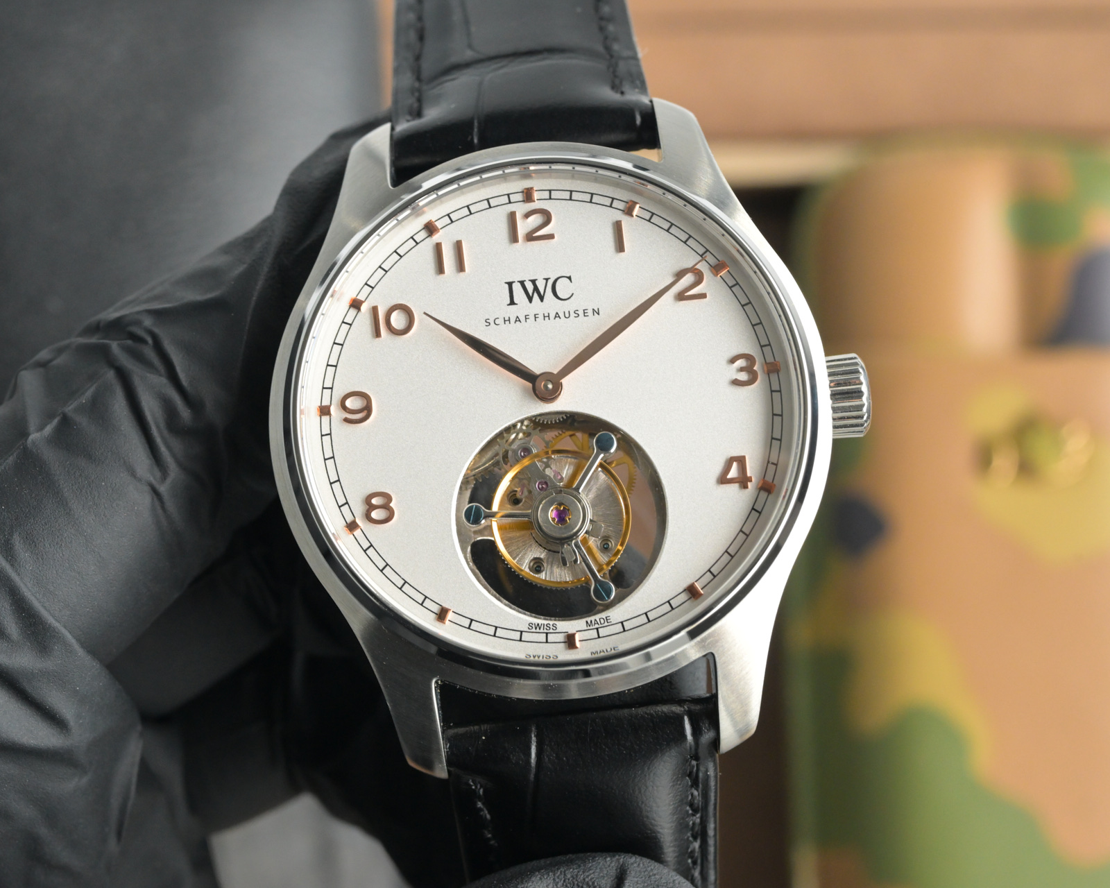 IWC Schaffhausen Tourbillon Men's Watch, 43mm, Mechanical Movement, Leather Strap 2 i1755889122299 9374 0 0