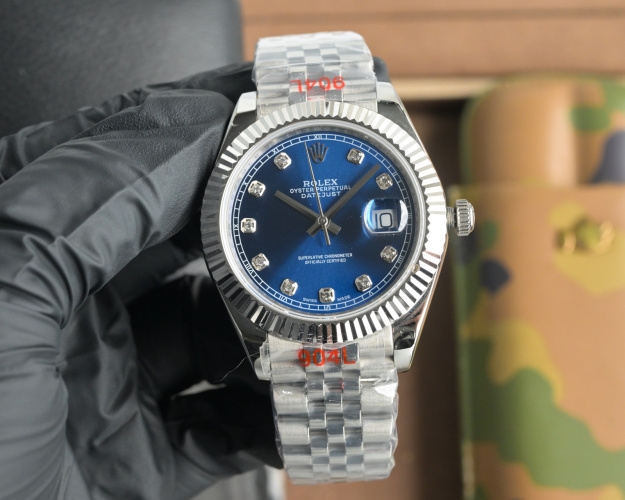 Rolex Datejust 41mm Blue Diamond Dial Stainless Steel Watch - DanDong 2824 Movement 1 Rolex Datejust 41mm Blue Diamond Dial Stainless Steel Watch - DanDong 2824 Movement