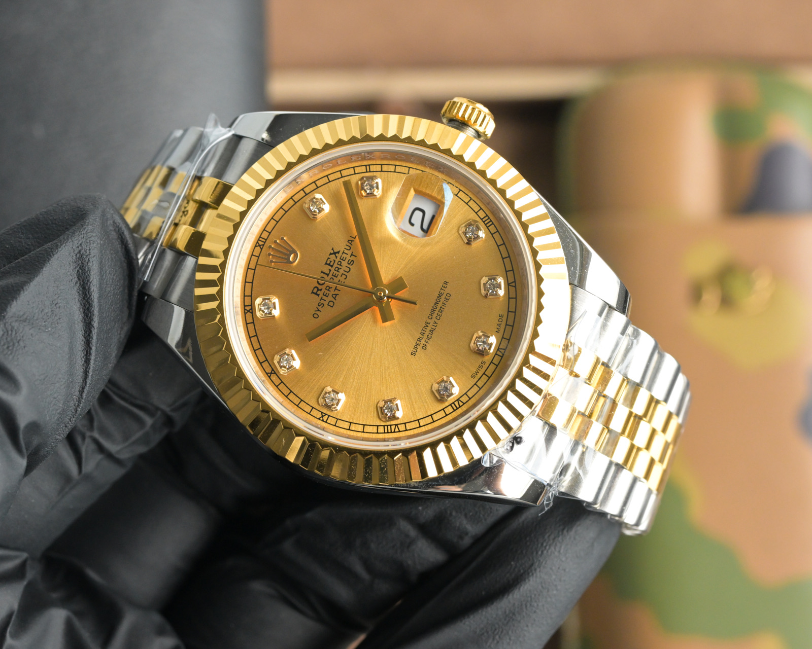CLEAN Factory ROLEX Datejust 41mm, Stainless Steel and Gold, Diamond Markers 5 i1755973603624 7715 0 3