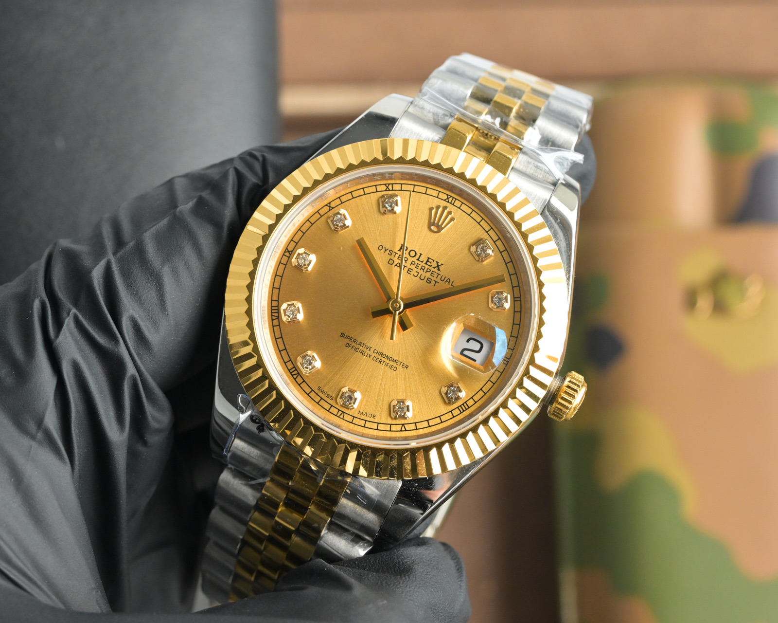 CLEAN Factory ROLEX Datejust 41mm, Stainless Steel and Gold, Diamond Markers 4 i1755973604663 7003 0 2