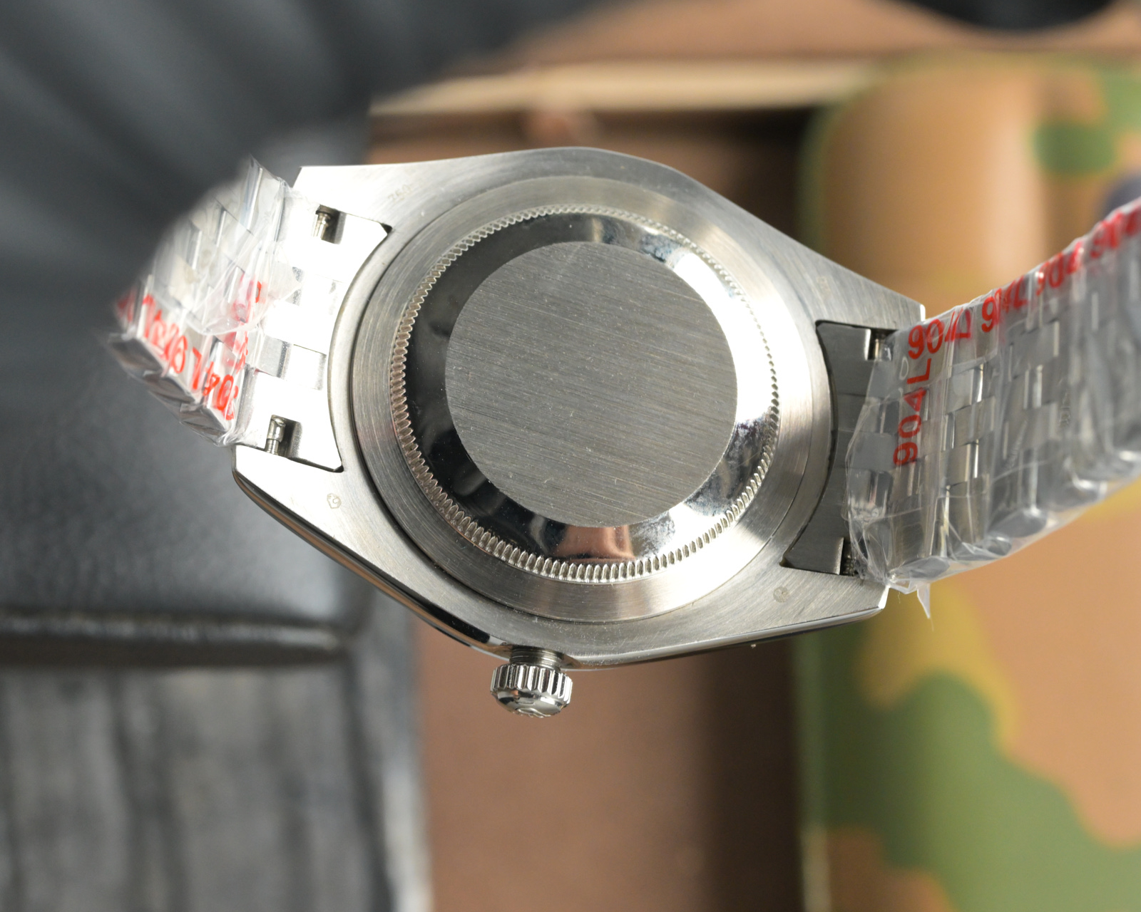 שעון רולקס Datejust 41 מ"מ מפלדת אל-חלד עם חוגה אפורה וספרות רומיות ירוקות 10 i1755973615593 5827 0 8