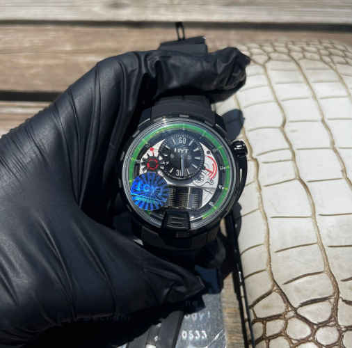 HYT H1 Series Automatic Mechanical Watch - 46mm Steel Case, Rubber Strap 1 HYT H1 Series Automatic Mechanical Watch - 46mm Steel Case, Rubber Strap